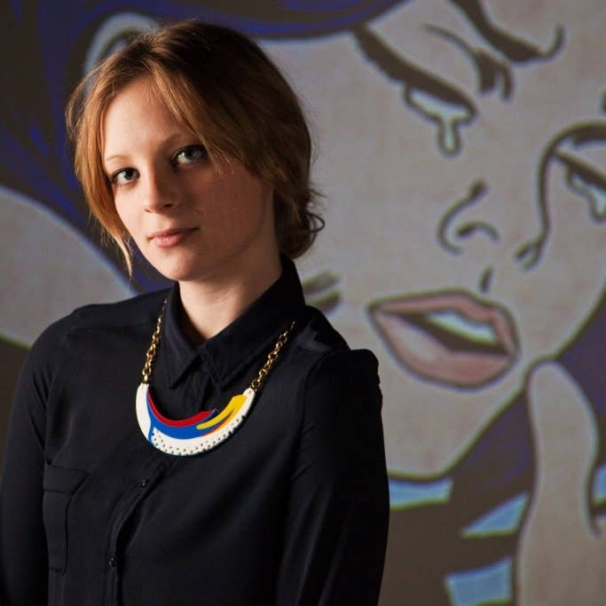 Pop Art inspired statement necklace for wholesale by designosaur