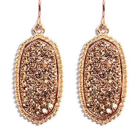 MiMi Wholesale - Wholesale Dangle Earrings - VE1550 Pave Rhinestone Oval Hexagon Drop Earrings9
