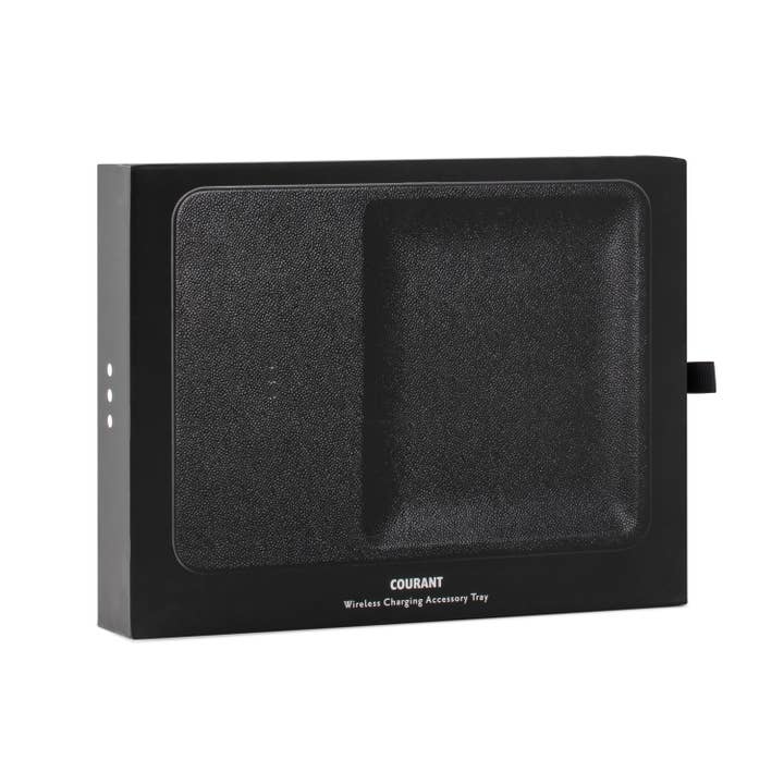 Courant - Wholesale Charging Dock - CATCH:3 - Classics Leather Wireless Charger with Valet Tray