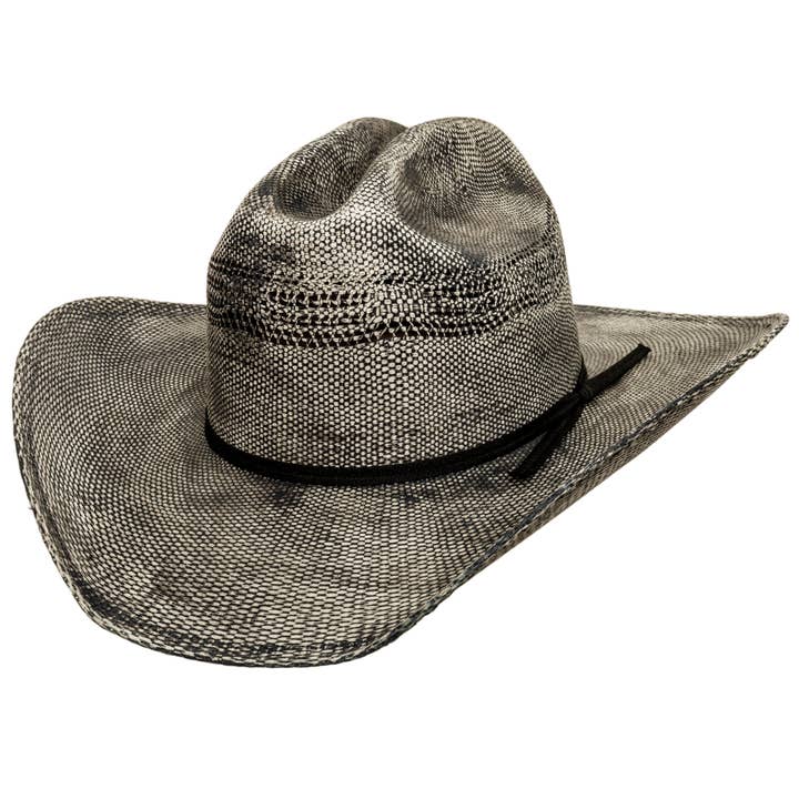 Grey Distressed Bangora Straw Hat - Style Moonwalk for wholesale on Faire2