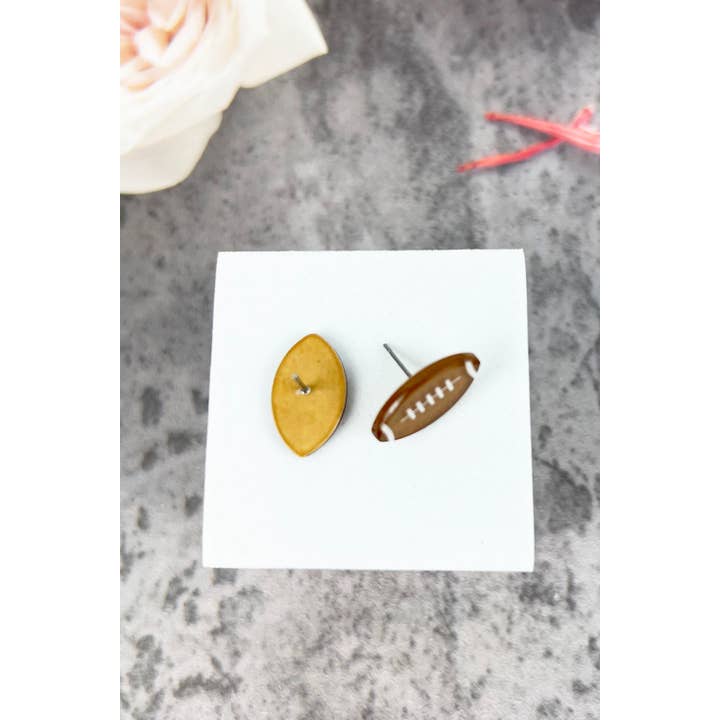 JHP Collection - Wholesale Stud/Post Earrings - VARIETY OF SPORTS BALL EPOXY MINI STUD EARRINGS9