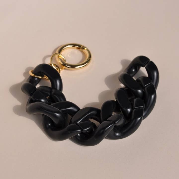 TIEFENBACHER LEHMANN – Engroshandel Armbånd med led og kæde – AKRYL ARMBÅND - Siena maxi sort mat3