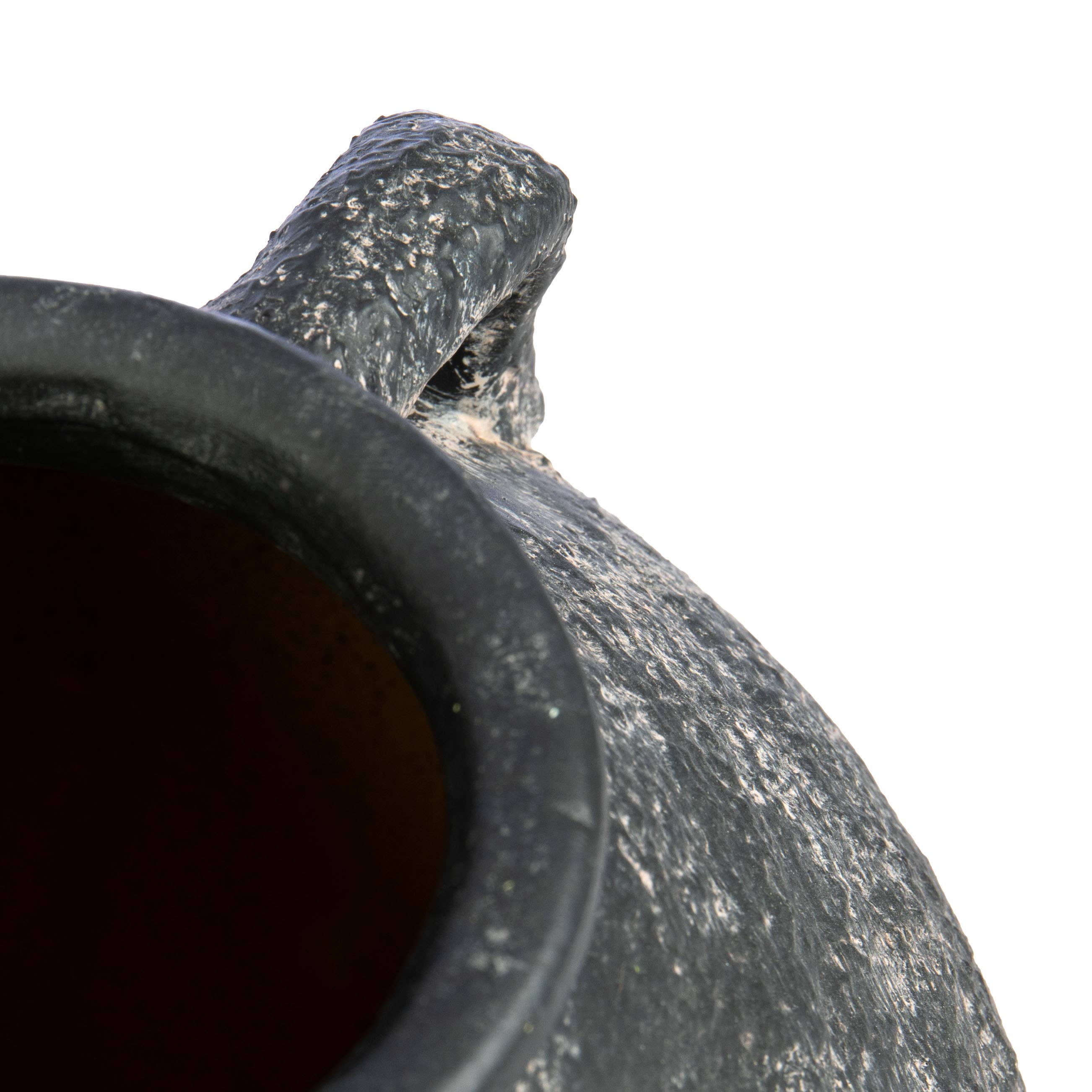 Willow Group - Wholesale Vase - Round Tall Terracotta Dark Vase w/ Side Handles2