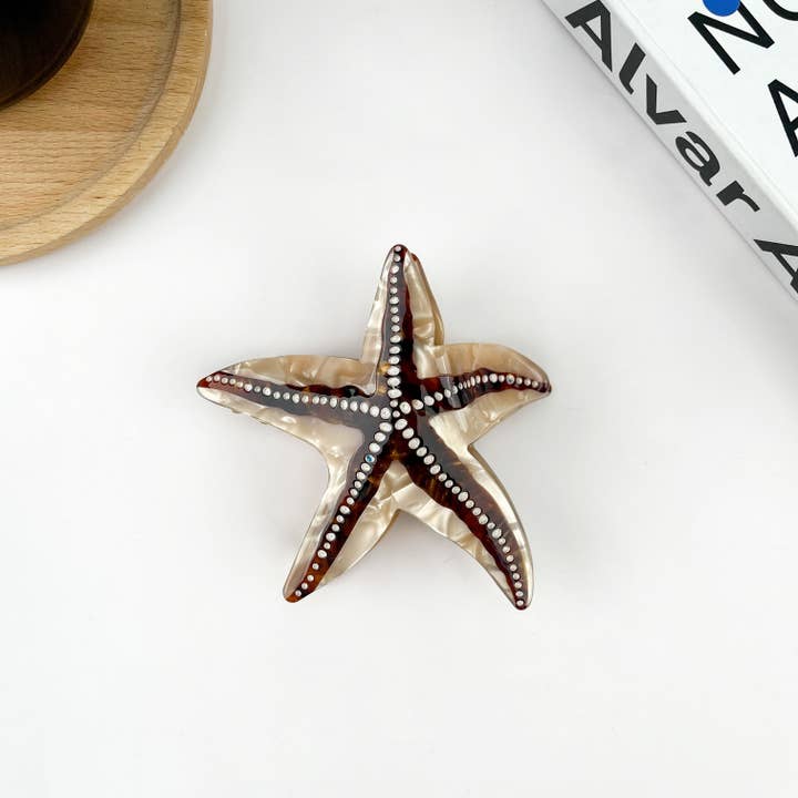 TheDivaSoap - Wholesale Hair Clip - Women's - Starfish Hair Clip, Acetate Claw Clip
