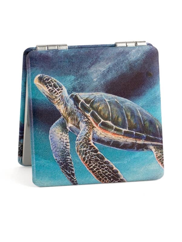 Reisespiegel mit grüner Meeresschildkröte für den Großhandel von Value Arts