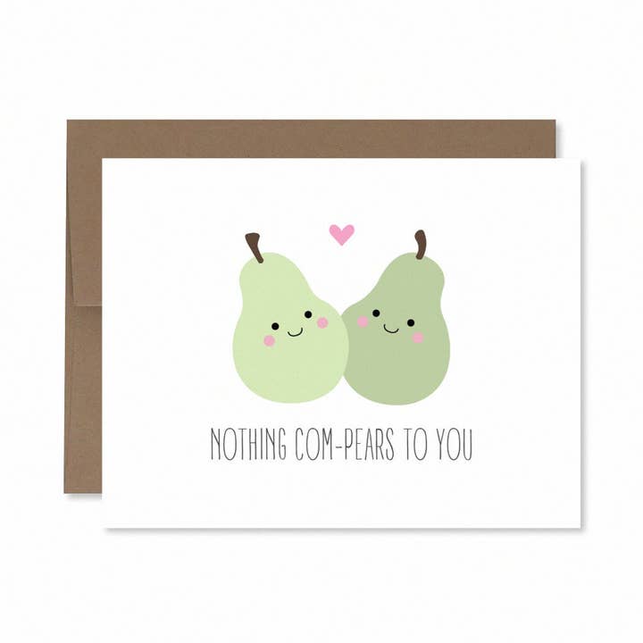 Nothing Com-pears to You Card for wholesale by corgicardco