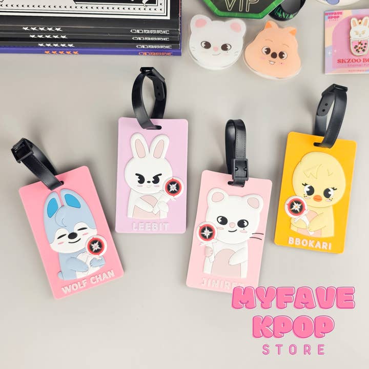 Skzoo Nachimbong Light Stick Luggage Bag Tag Kpop for wholesale by MyFaveKpop Store