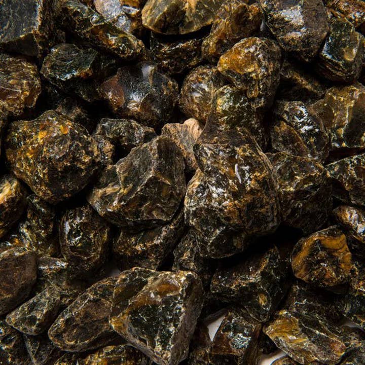 Fantasia Mining – Großhandel Spiritueller Stein/Kristall – Unbearbeitete blaue/goldene Amber-Steine aus Indonesien – Natürliche Rohsteine (1 lb)3