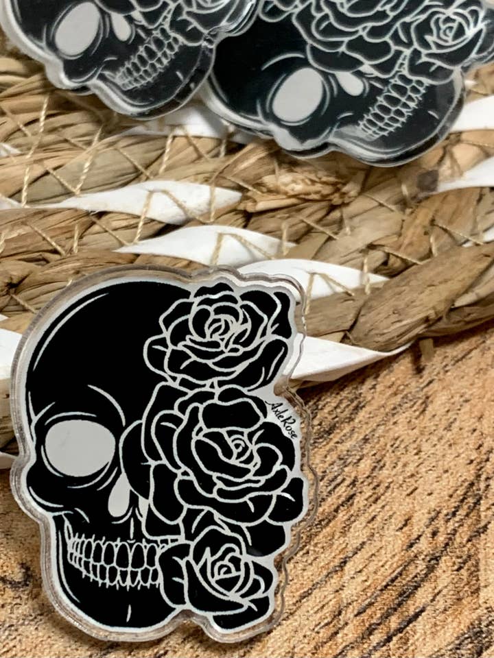 A|R Skull Pin for wholesale by Axle Rose Co