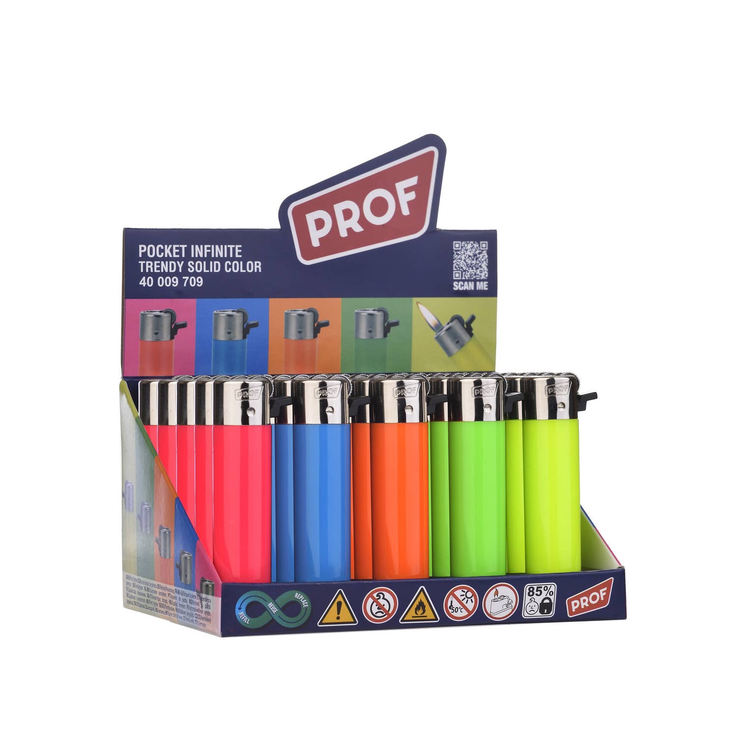 PROF - Wholesale Lighter - PROF stone lighter TRENDY COLOR rechargeable1