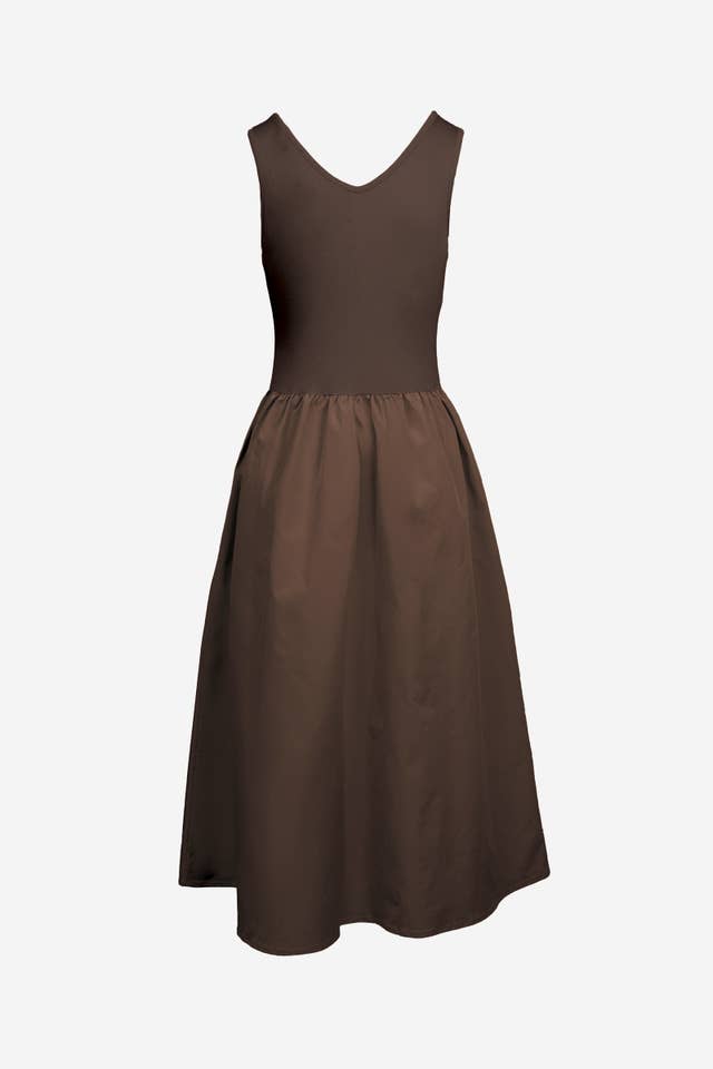 Naked Zebra - Wholesale Dress - Women's - Sleeveless Neck Midi Dress4