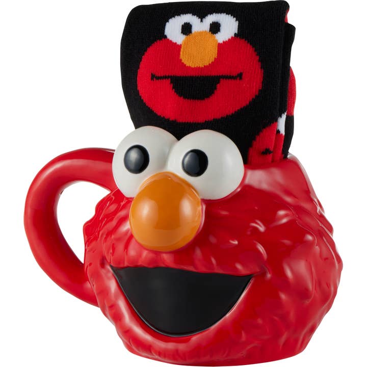 Precious Moments - Wholesale Coffee Mug - Precious Moments Sesame Street Set/2 Elmo Mug and Sock