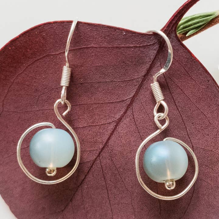 Frosted Cat's Eye Earrings for wholesale by BellaChel Jeweler