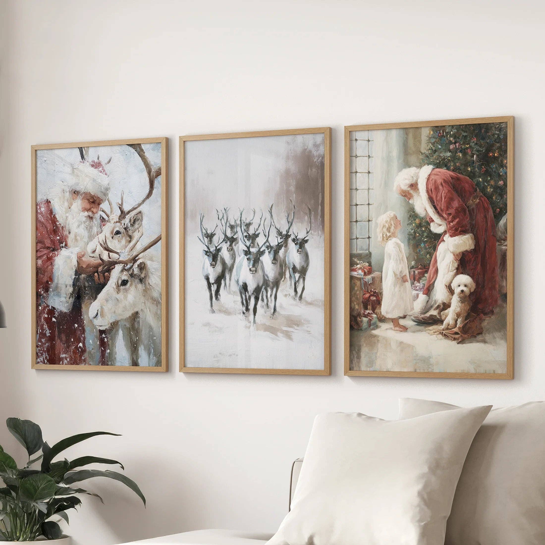 PrintSets.com - Wholesale Gallery Wall Set - Holiday Wall Art. Santa, Reindeer, Christmas Tree Print6