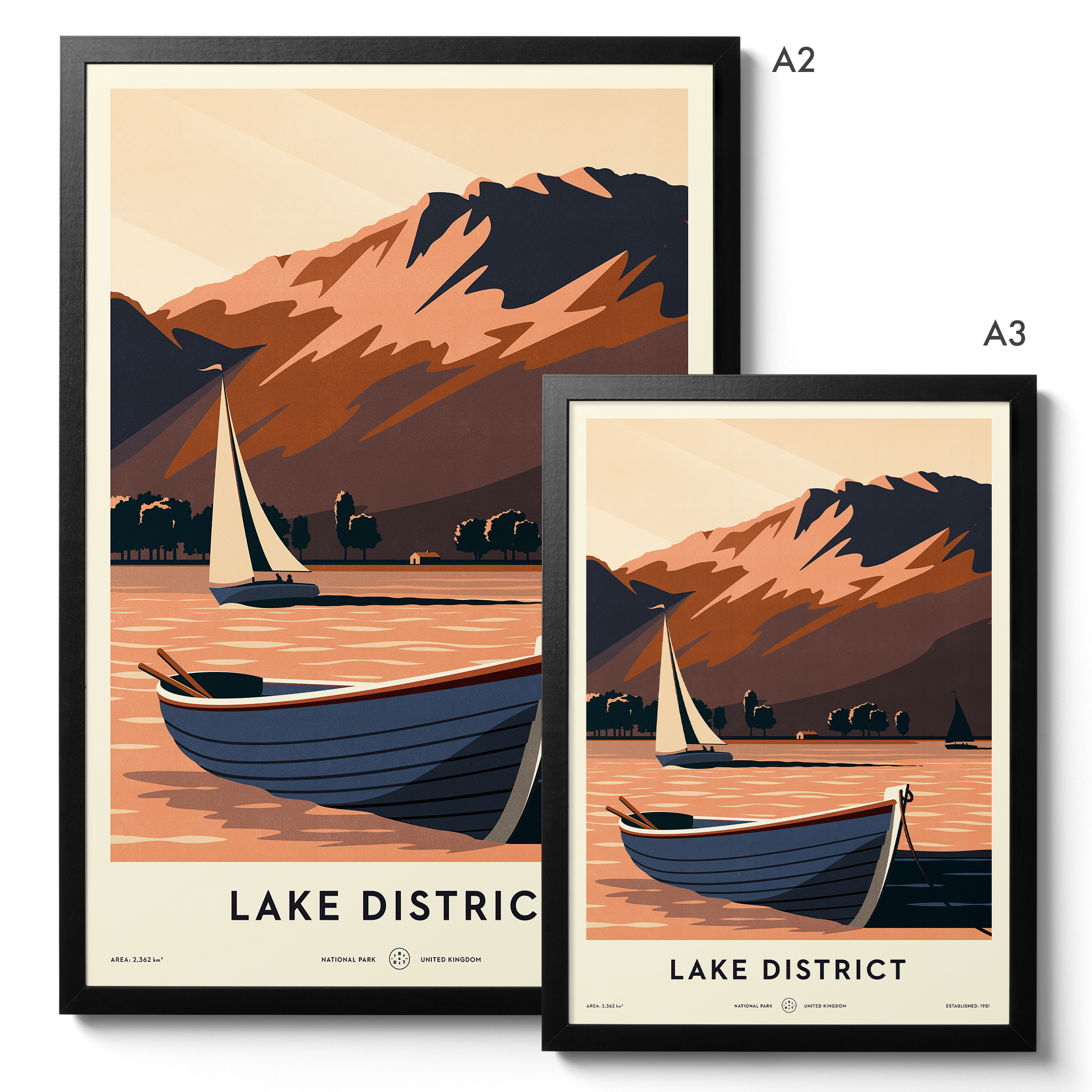 Telegramme Paper Co. – Impressão artística por atacado – Parque Nacional Lake District0