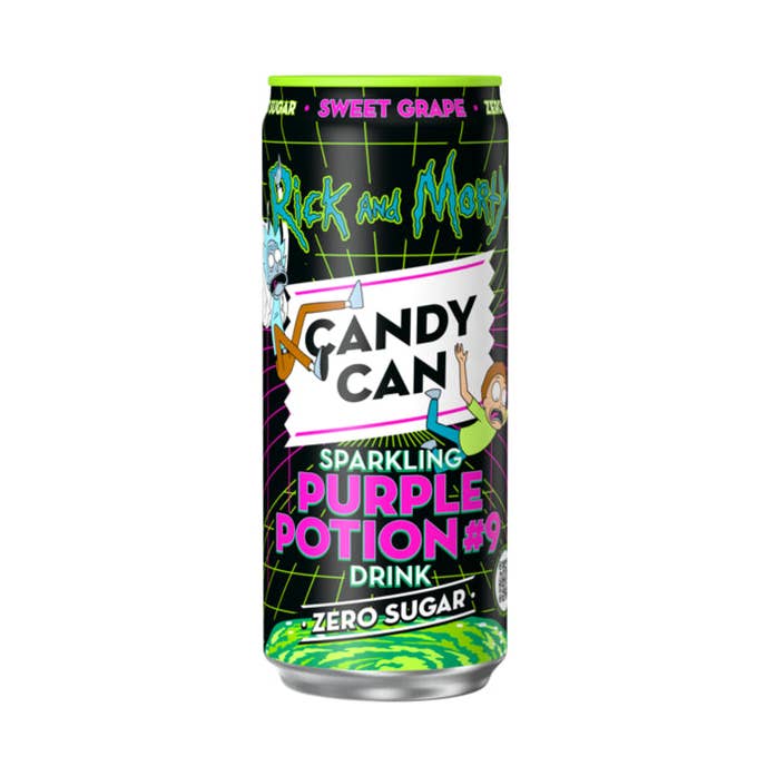 Pops Distro Inc - Wholesale Soda/Carbonated Drink - Rick and Morty Sparkling Purple Potion #9 - Sweet Grape Zero Sugar (330ml) (Netherlands) 6ct0