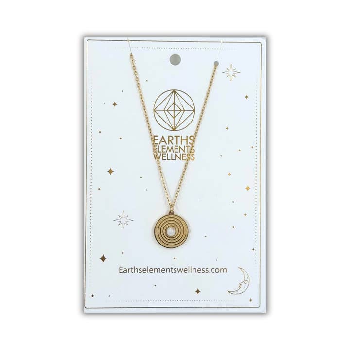 Earths Elements Wholesale - Wholesale Pendant/Charm Necklace - Necklace - Spiral Moonstone, Gold