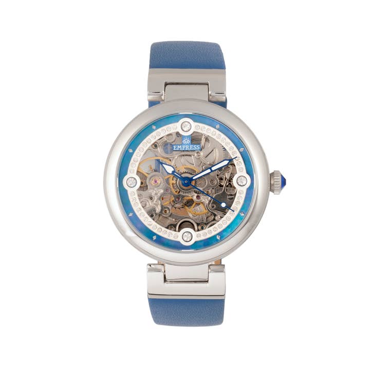 Empress – wholesale Wrist watch – Women's – Empress Adelaide Automatic Leather-Band Skeleton Watch3