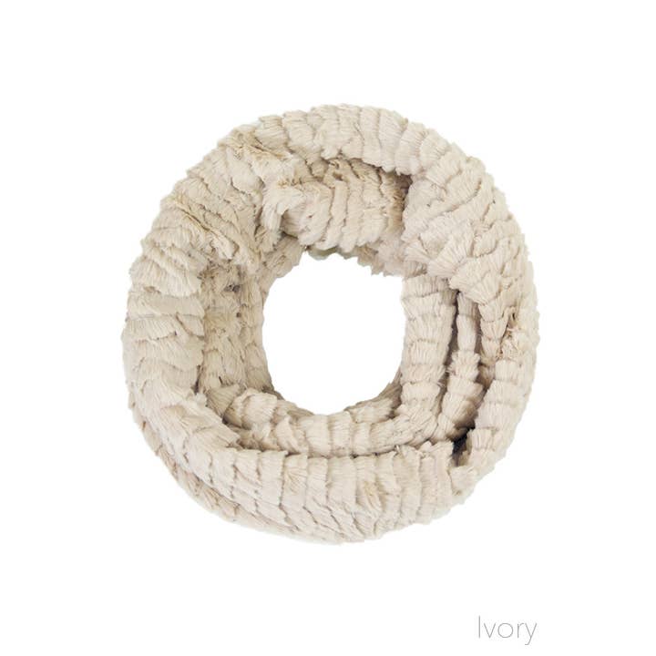 Hana - Wholesale Scarf - Women's - Solid Faux Fur Infinity Scarf5