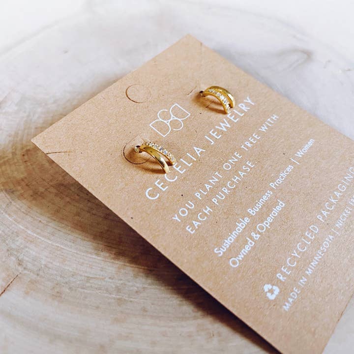 Cecelia Designs Jewelry - Wholesale Huggie Earrings - Gold Plated Lightweight Huggie Earrings 5