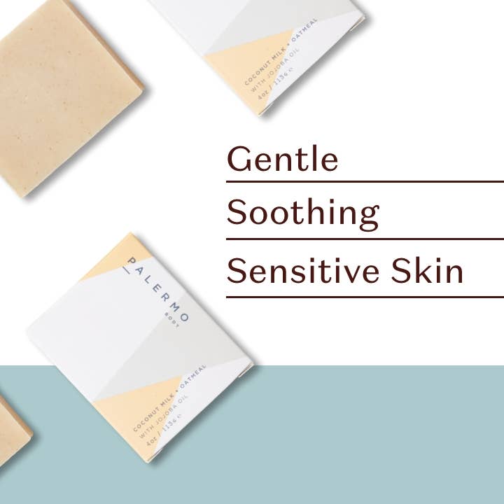 Palermo Body - Wholesale Bar Soap - 4oz | Coconut Milk + Oatmeal with Jojoba Oil Soap Bar