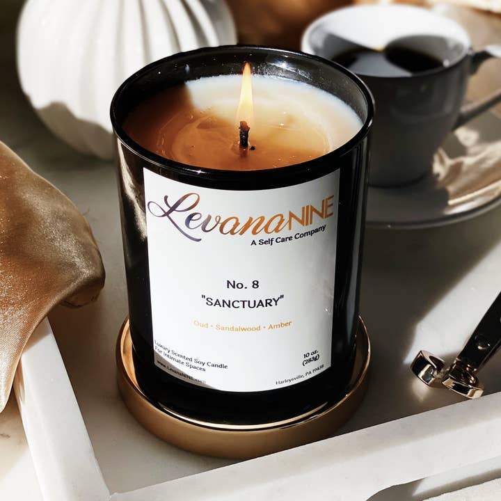 No. 8 "Sanctuary" Luxury Candle for wholesale by LevanaNINE