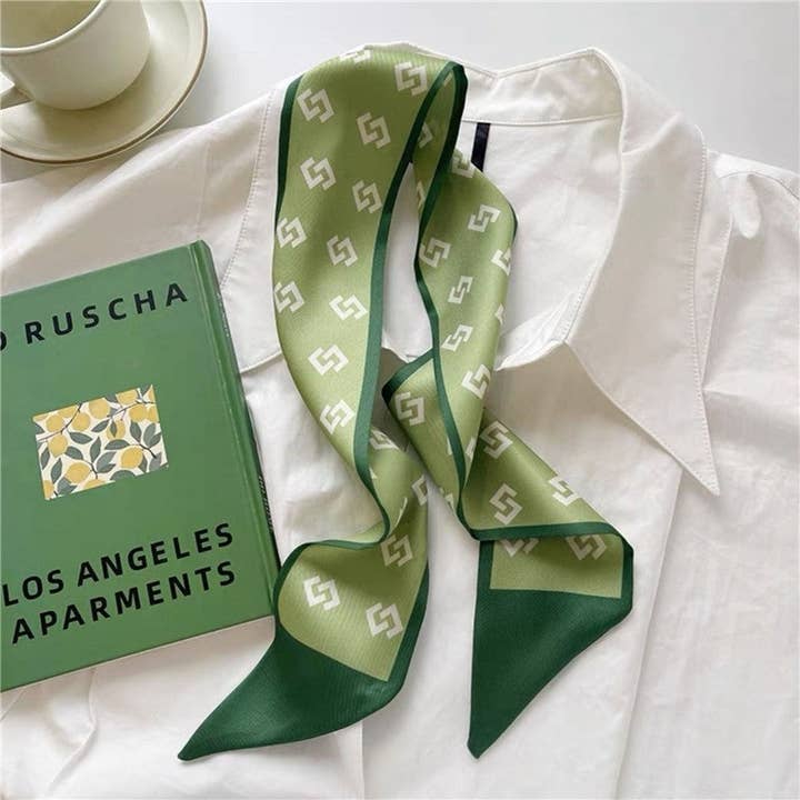 ShieldChic - Wholesale Scarf - Women's - Vintage Printed Slim Hair Silky Scarf4