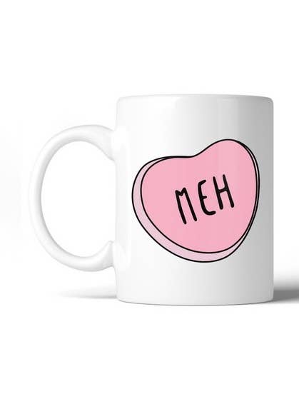 Meh Heart Coffee Mug for wholesale by 365 In Love