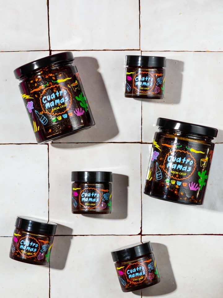 6 oz. "Chola" Macha Chili Crisp for wholesale by Cuatro mamas