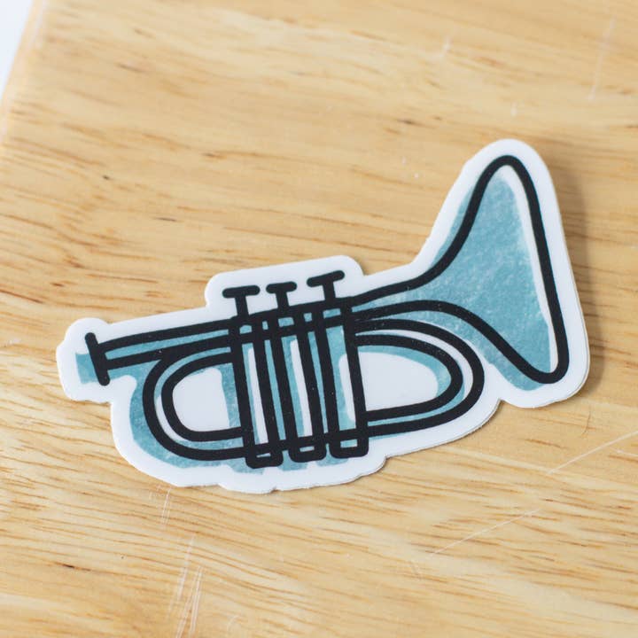 Trumpet Sticker for wholesale by Musically Minted