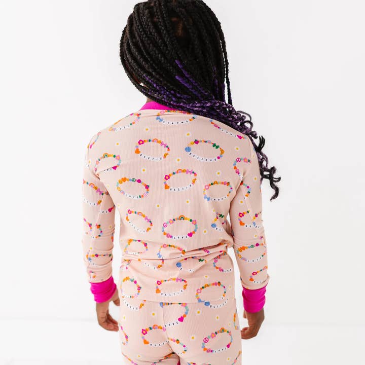 Kiki + Lulu - Wholesale Sleepwear Set - Kids - In My Bestie Era Ribbed Toddler/Big Kid Pajamas
