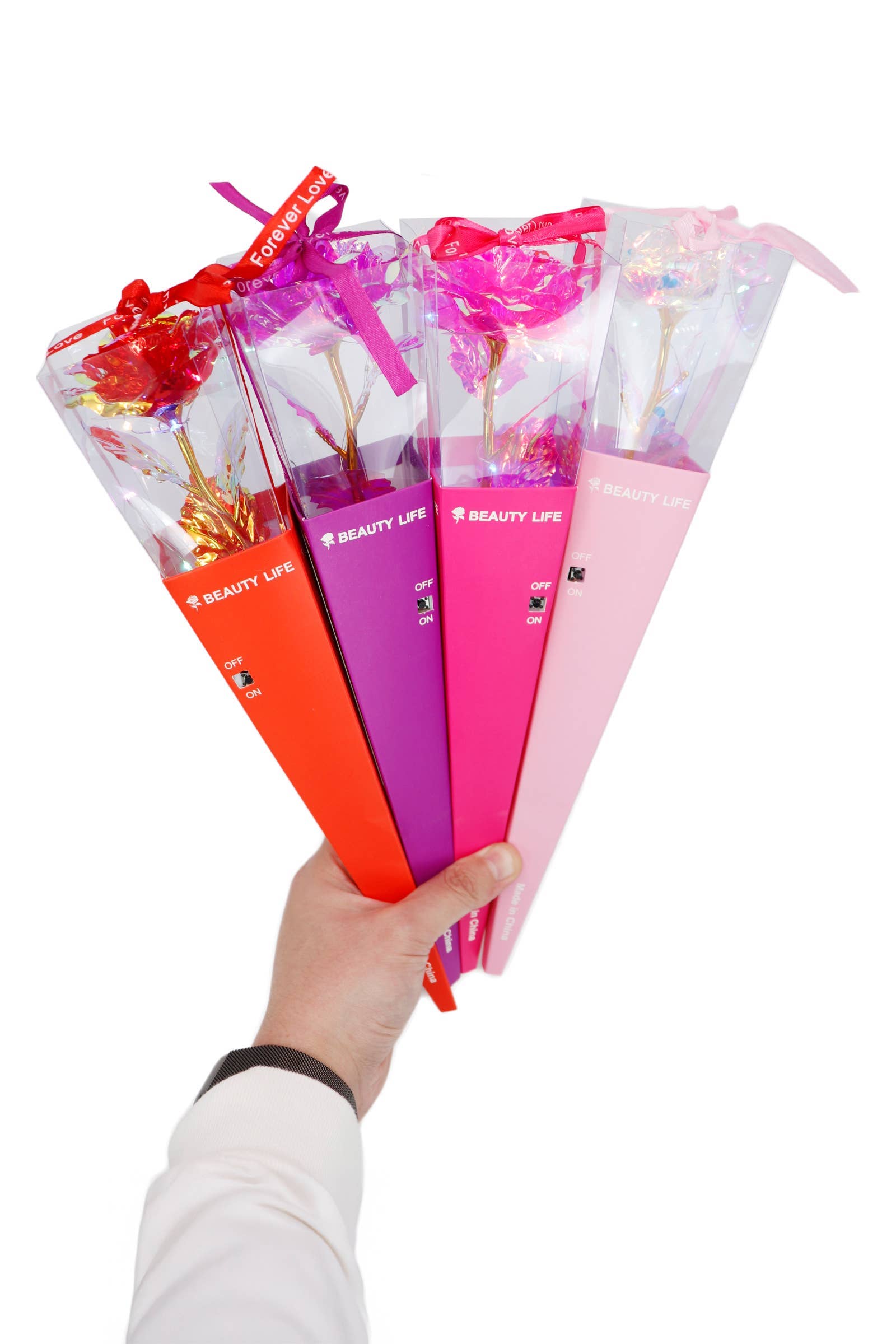 ASSORTI Holografische Led Kunstmatige Galaxy Roos Cadeaubox voor groothandel op Faire3