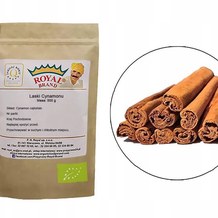 Cynamon CEJLOŃSKI Laski Cynamonu BIO 500 g EKOLOGICZNY ŚWIEŻY for wholesale by Royal Brand