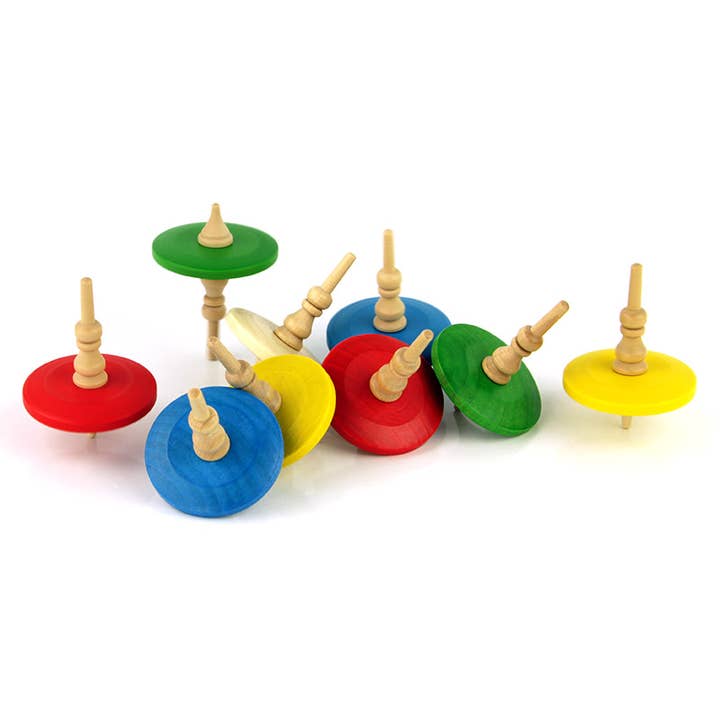 Aero-Motion, Inc. - Wholesale Wood Toy - Kids - Classic Wooden Spin Top 72 Unit Impusle Display