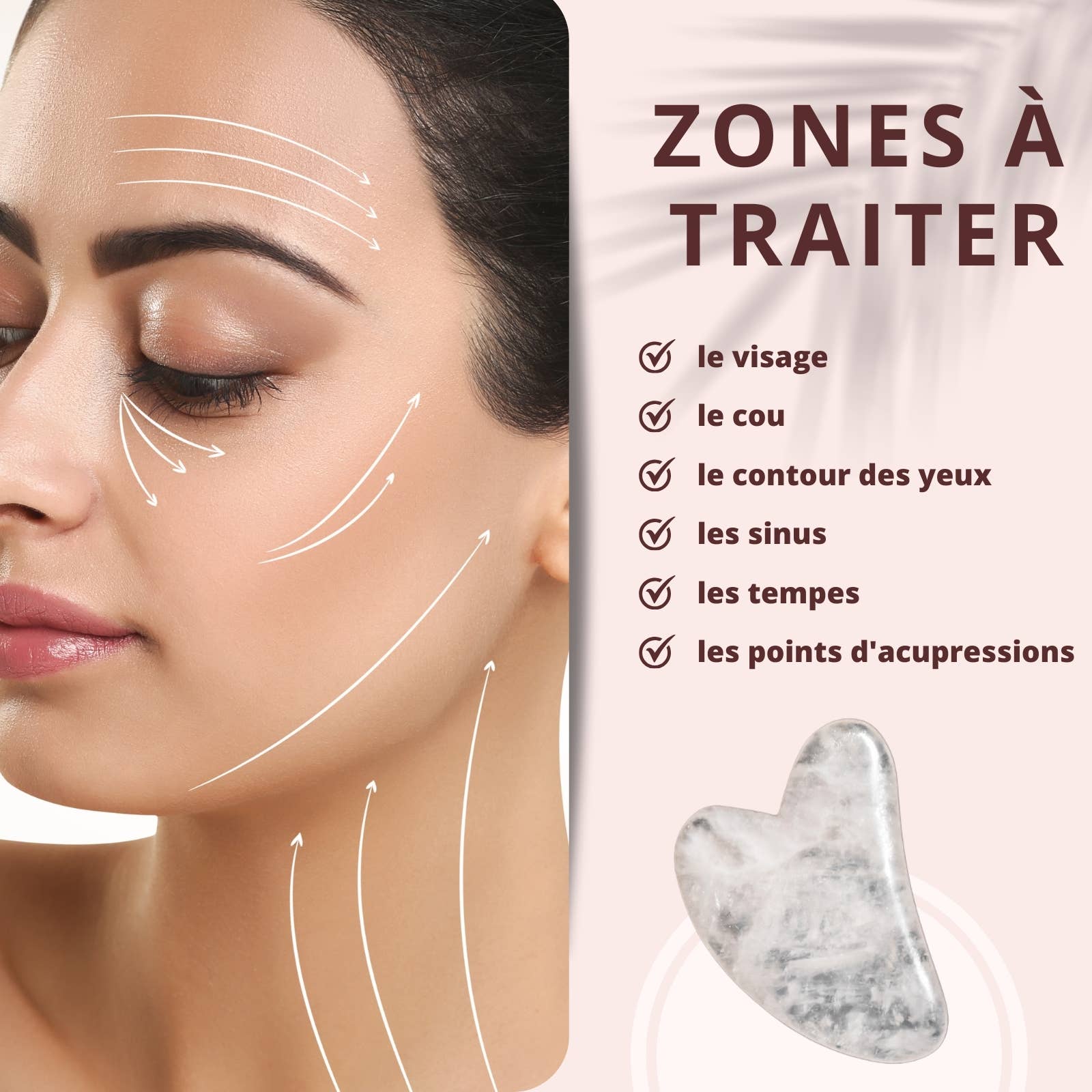 Zen'Arôme - Wholesale Gua Sha Tool - Rock crystal mushroom massage guasha 11 + 1 Free4