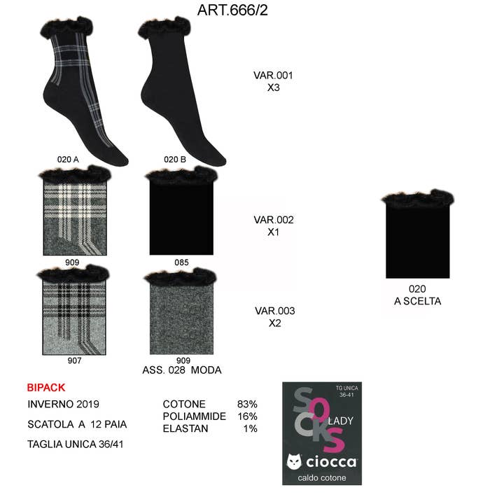 CAL.BIPACK fur edge (666/2) for wholesale by Ciocca