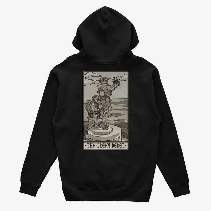 Felpa con cappuccio Berretto Verde per la vendita all'ingrosso da parte di Platoon Daddy LLC