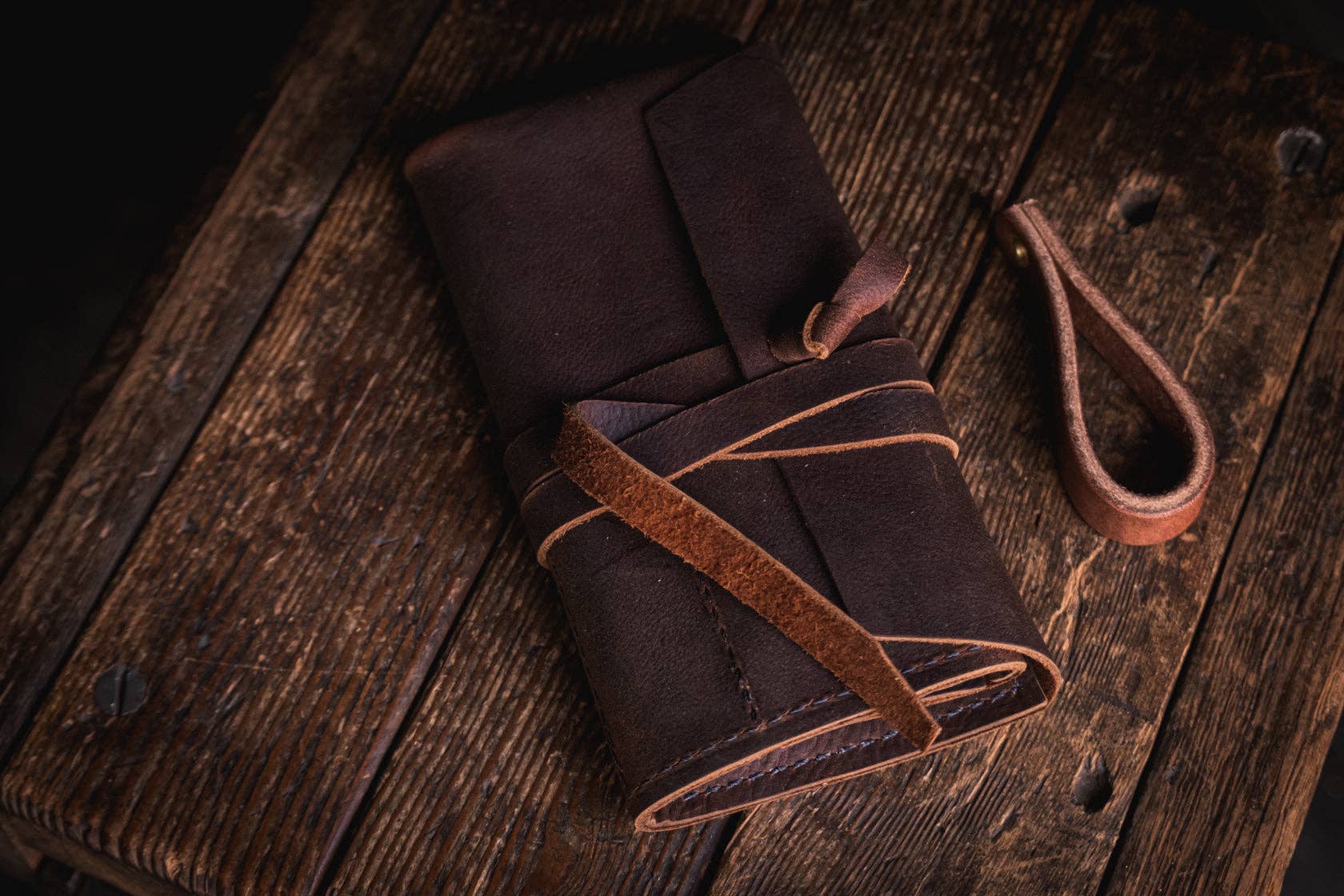 Craft and Lore - Wholesale Humidor/Cigar Accessory - Rustic Leather Pipe Roll16