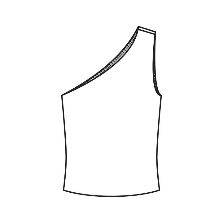 RD Style - Wholesale Tank Top - Women's - SUNNY COTTON CORE SLVLESS ONE SHOULDER TOP- 57T260S2