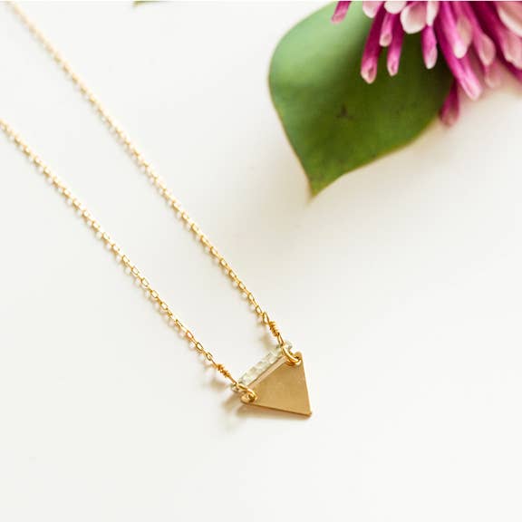 Blossom and Shine - Wholesale Pendant/Charm Necklace - Mixed Metal Little Triangle Necklace | Silver or Gold Filled1