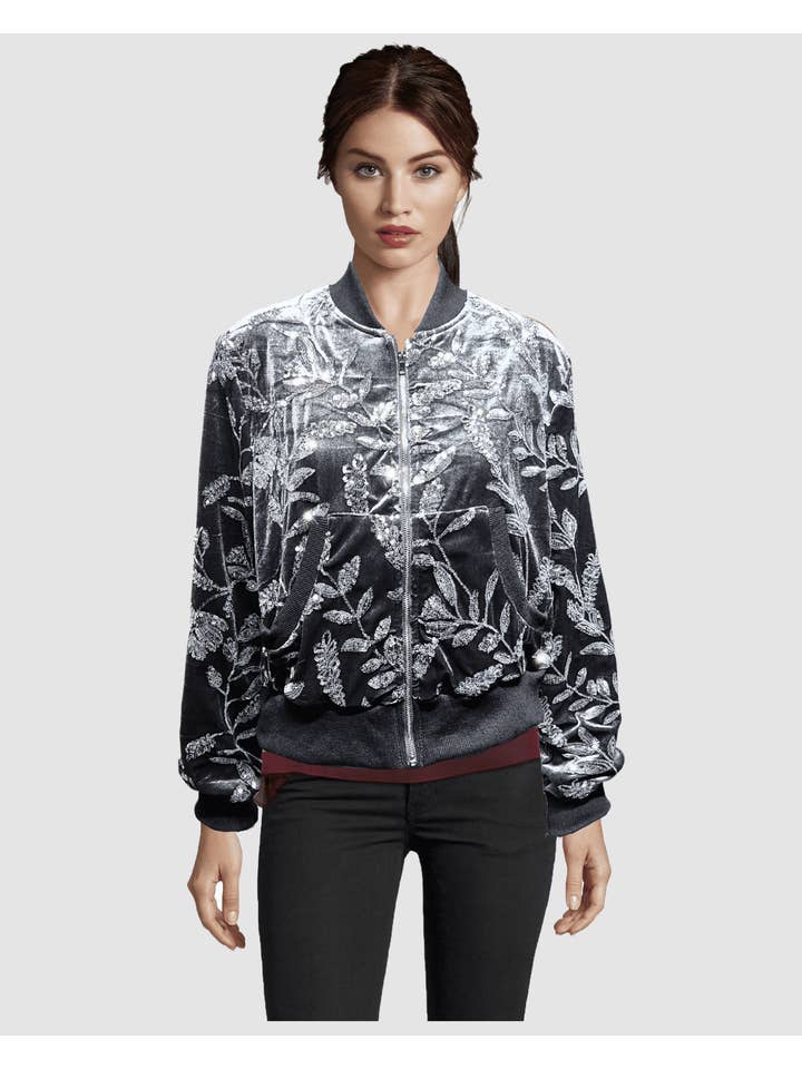 BanBat - Wholesale Jacket - Women's - Bomber jacket with embroidered rhinestones - REF: AN-980036