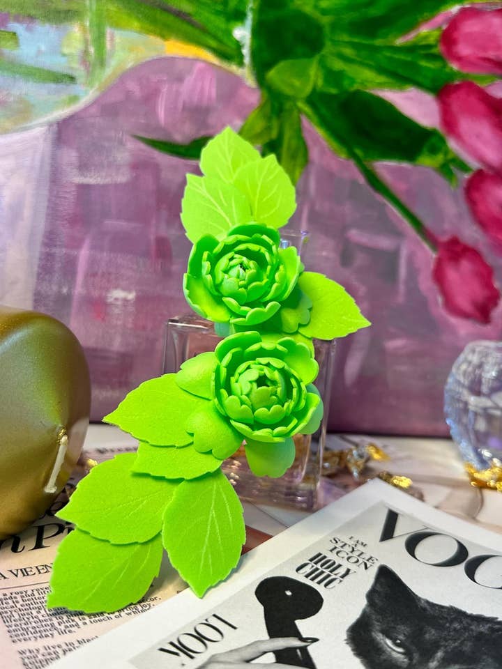 Håndlavede grønne skumblomster til gør-det-selv- og bryllupsdekoration for engroshandel hos CRAFTDECORFLOWERS