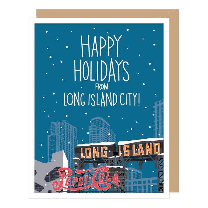 Long Island City New York Christmas (single or boxed) for wholesale by Apartment 2 Cards