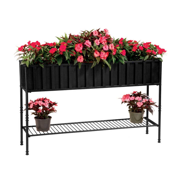 48" Solera Planter w/ Tin Liner (Black) for wholesale by Deer Park Ironworks