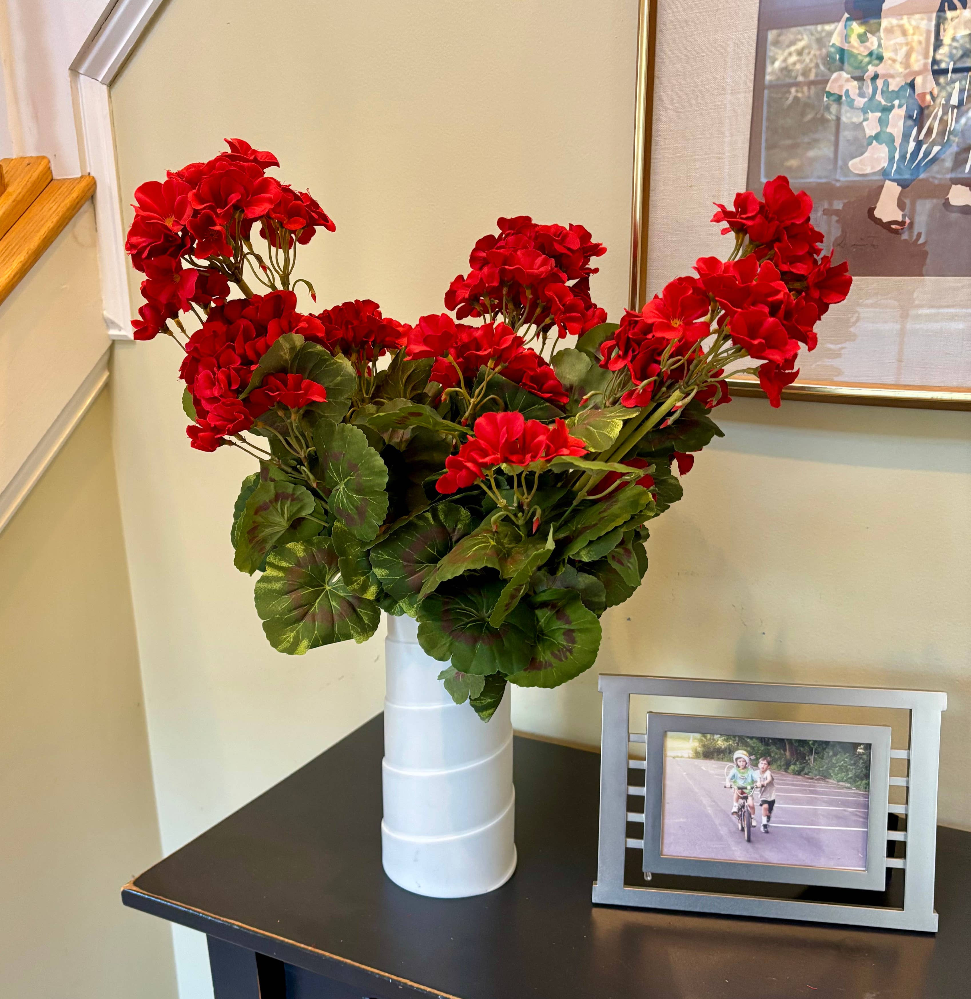 WORTH IMPORTS - Wholesale Artificial Flowers - 18" 9 Head Geranium Bush1