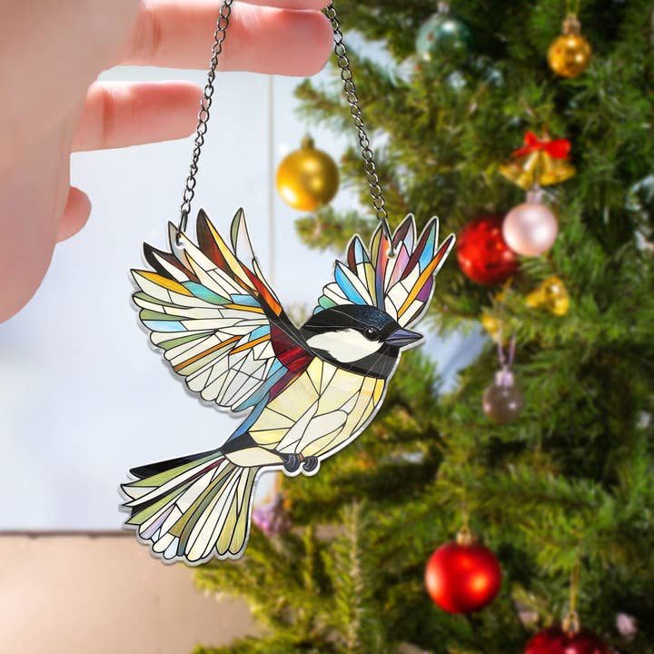 Merchemy - Wholesale Wall Decor - Kids & Baby - Chickadee ACRYLIC Window Hanging Décor, Bird Lovers Gifts3