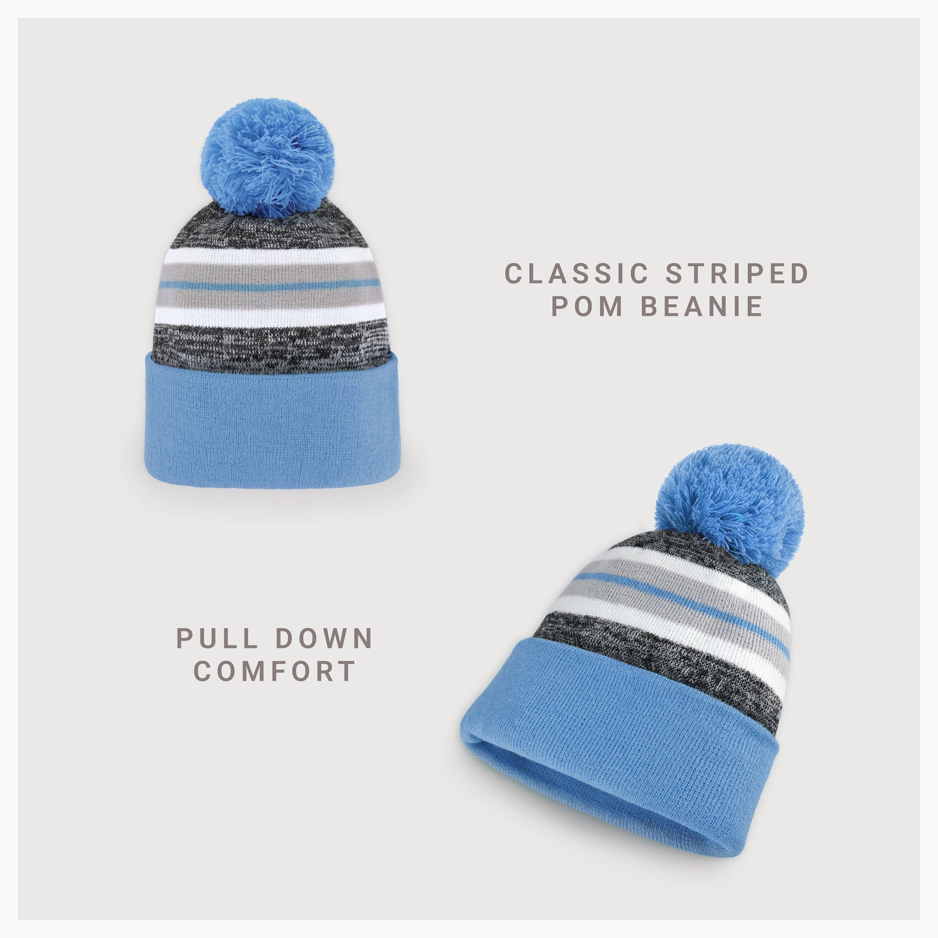 ChoKoLids - Vendita all'ingrosso Berretto - Donna - Berretto sportivo con pompon a righe CHOK.LIDS35