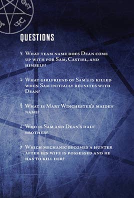 Insight Editions - #1 Pop Culture Publisher - Wholesale Card Game - Supernatural Pop Quiz Trivia Deck1