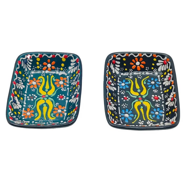 Etnico del Mondo - Wholesale Decorative Plate/Dish/Bowl - Pair of Turkish Ceramic Bowls Relief-Ethnic Craftsmanship1