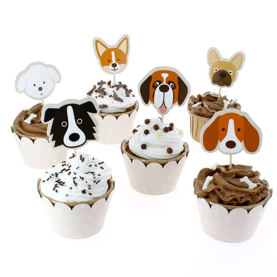 Annikids - Vente Kit de décoration de gâteau - Kit Cupcakes Chiens0